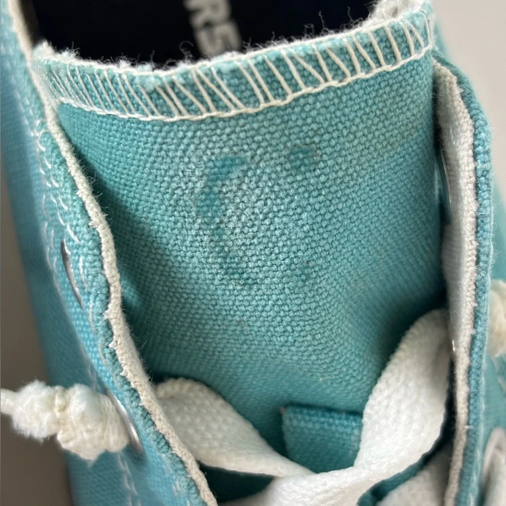 Converse All Star Sneakers Low-Top Stylish Lace Up Casual Shoes Teal Size 5
